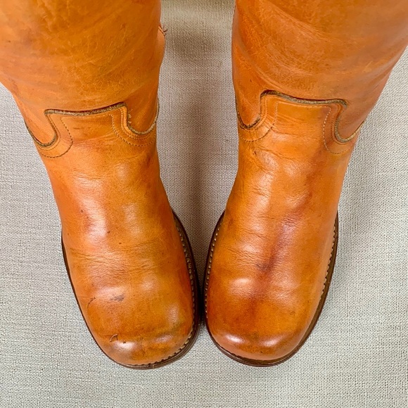 Sold FRYE Vintage Campus True Vintage Black Label Tall Square Toe Western Boots - Picture 7 of 10